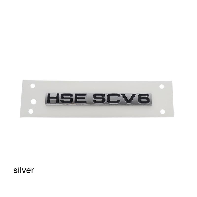

3D Premium HSE SCV6 for England UK SUV Off Road car Engine Hood Fender trunk Tail Rear Decal Emblem Badge Sticker silver-black
