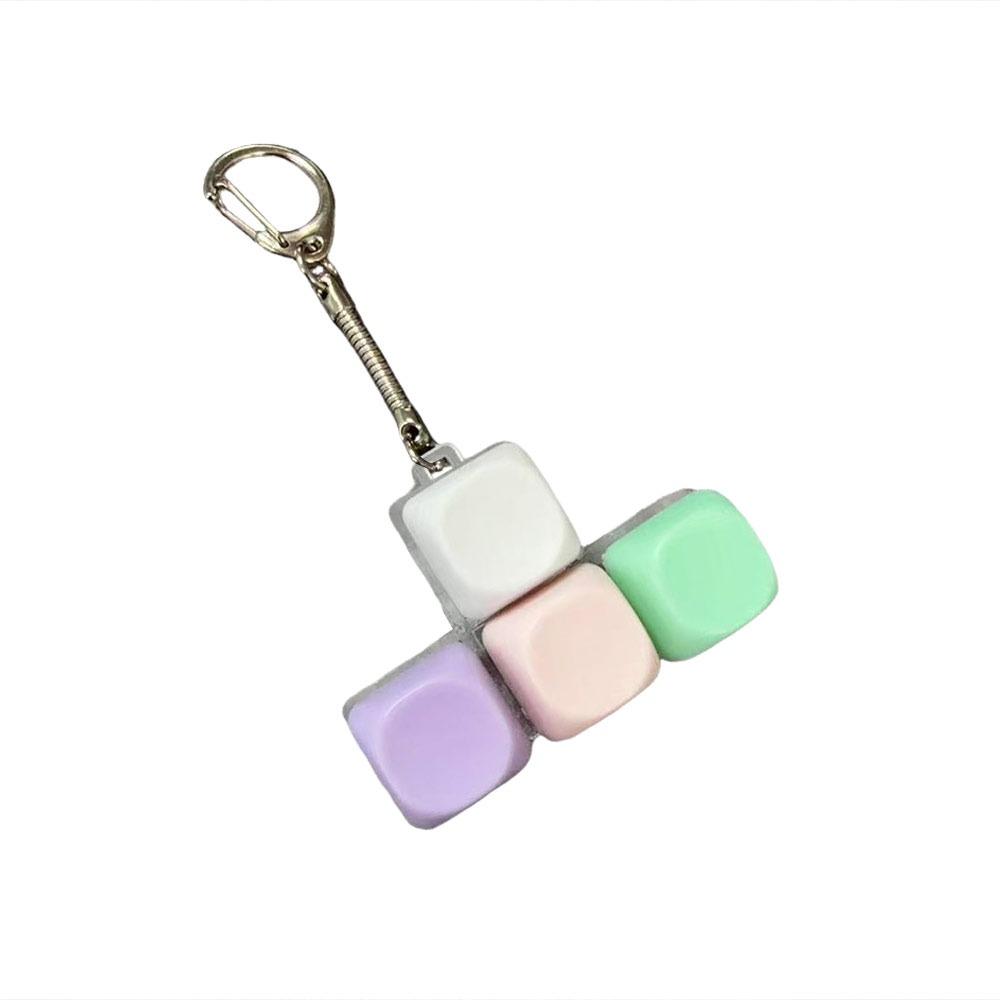 Tastenkappen Fidget Schlüsselanhänger 4 Tasten Clicker Spielzeug Anhänger Entspannende Finger Tastaturkappe für Erwachsene & Kinder