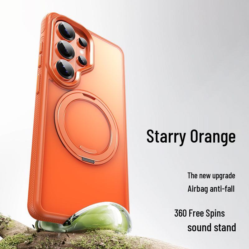 Samsung S26 Ultra Magnetische Handyhülle mit drehbarem Ständer und transparenter Abdeckung für S25 Plus
