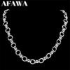 Exquisite Sweet Cool Punk Knot Link Chain Necklace for Men Women Stainless Steel Silver Color Hip Hop Choker Collar Jewelry SG11
