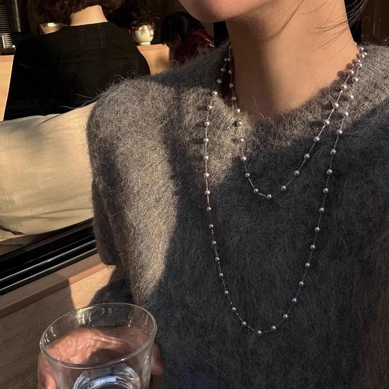 Star-shaped Pearl Sweater Chain - Elegant Commuting Multi-purpose Layered Collar Chain - New Style Accessory for Various Occasions