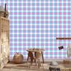 Candy Lattice Wallpaper Azure and Lavender for Living Room and Bedroom 50x1000