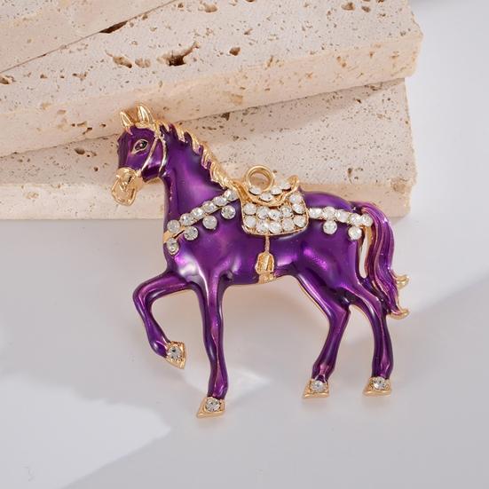 Yousheng Chinese New Year Horse Charm 2026Year of The Horse Mascot Pendant Lucky Zodiac Animal Alloy Feng Shui Charm for DIY Keychain Bracelet Jewelry