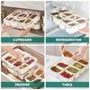 4/8 Compartments Divided Serving Tray with Lid Handle Portable Snack Platters Organizer Reusable Fruit Divided Plate Box