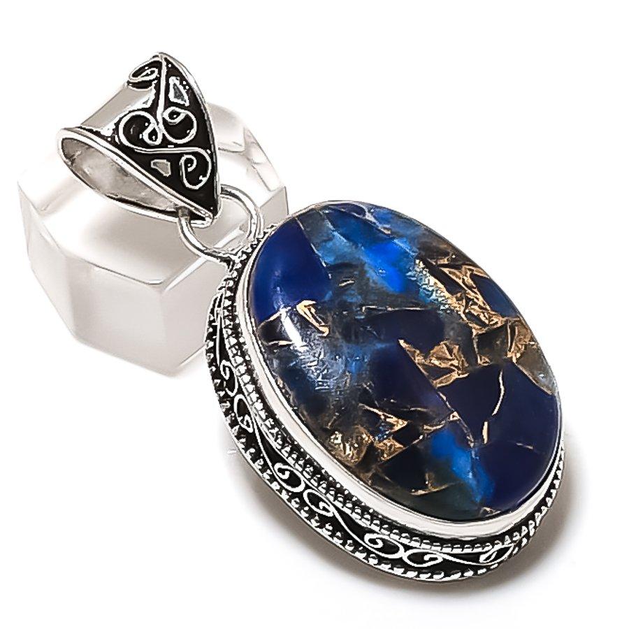 

Natural Copper Tourmaline 925 Sterling Silver Jewelry Pendant 2.05 ETC-13881