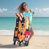 1Pc Police Party Celebration Beach Towel Microfiber Beach Towel Thin Absorbent For Beach Swimming Yoga Bath Sports 0917146