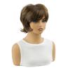 Parrucche Sintetiche Corte da Donna Color Castagna Dorata, Capelli Soffici, Onde Naturali, Stratificate, Bionde, Con Frangia, Fibra Resistente al Calore, Parrucche Quotidiane