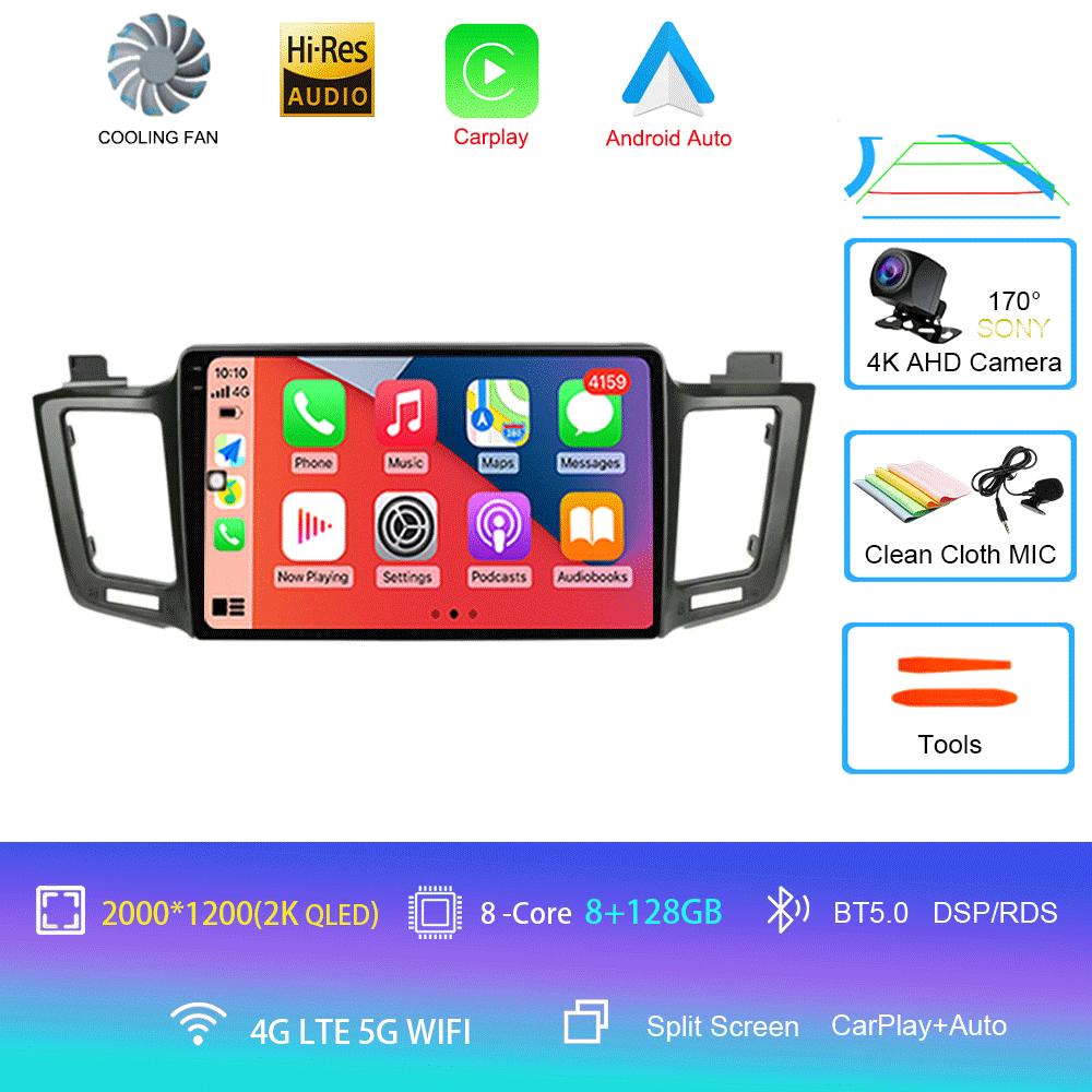 Android 14 For Toyota RAV4 RAV 4 2013 2014 2015 2016 2017 Multimedia Player 4G Carplay Car Radio GPS Stereo Head Unit Auto