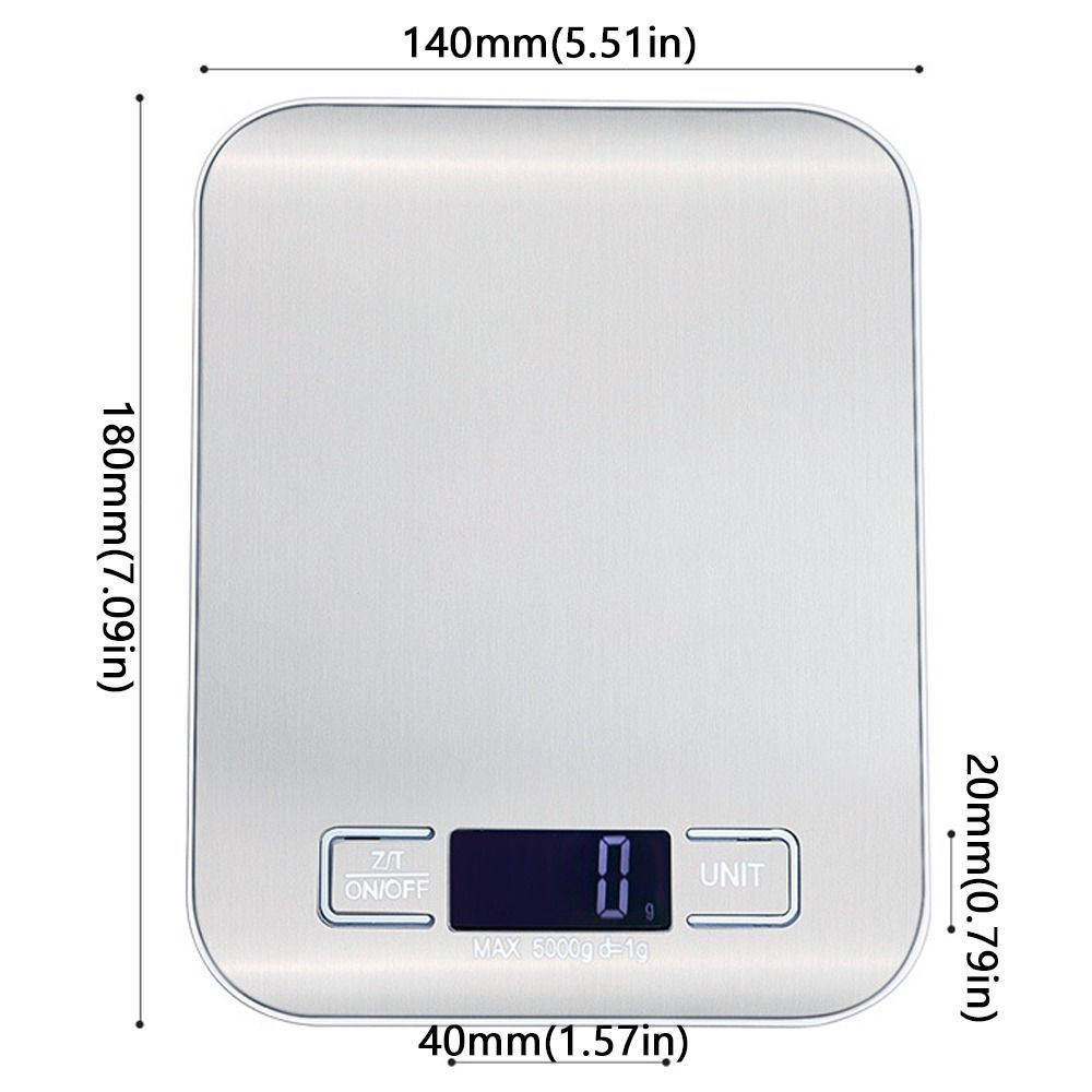 Stainless Steel Electronic Scale LCD Display Digital Scale Snacks Kitchen Scale  Household Use