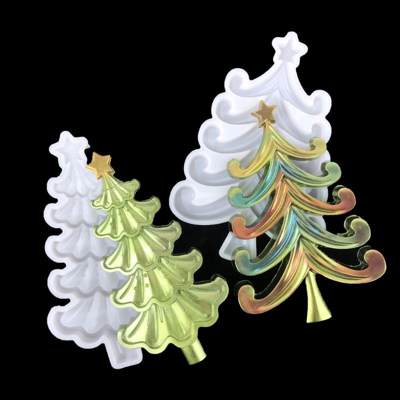 Diy Crystal Drop Glue Aromatherapy Gypsum Abrasive Three-dimensional Christmas Tree Decor Ornament Pendant Silicone Mold