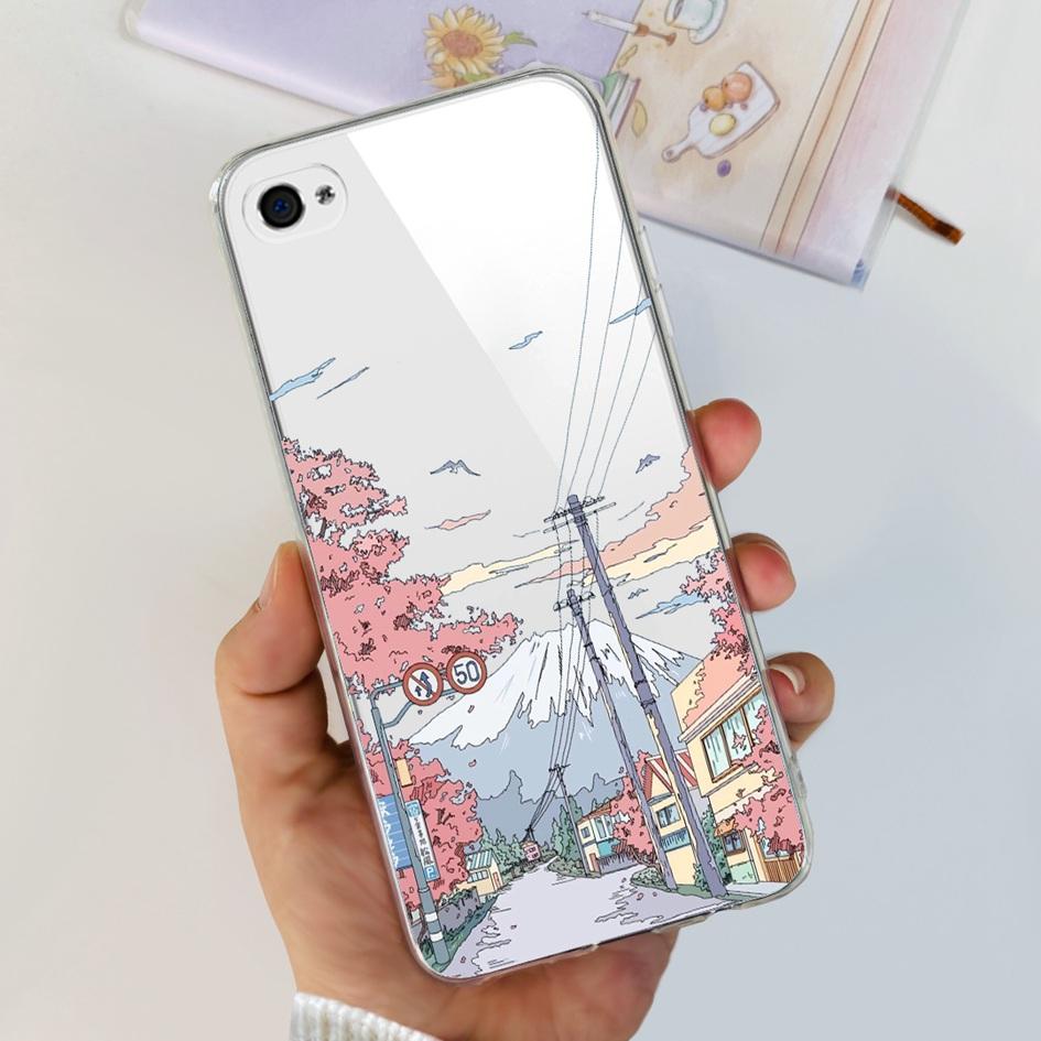 For iPhone 4 Case 3.5" Cute Cartoon Leopard Transparent Silicone Soft Cover For iPhone 4s iPhone4 Funda iPhone4s Shockproof Capa
