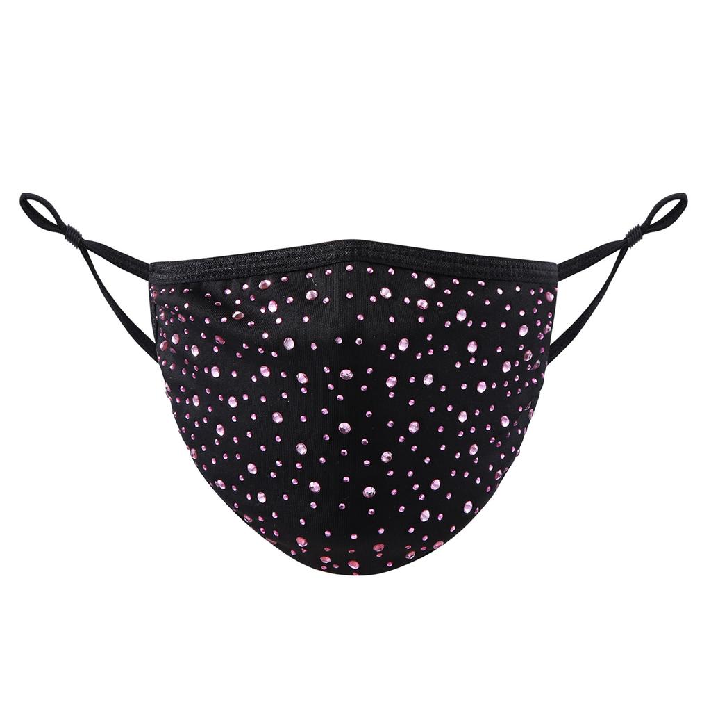 Women's Masquerade mask ball - Golden Metal Diamond Water Crystal Color Diamond