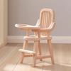 Dollhouse High Chair Wood Highchair Unfinished Miniature for Hobbyists,