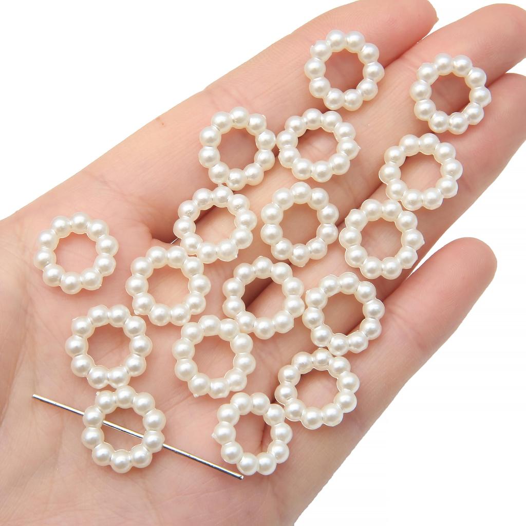 Akrylgeometri Pearl Circle DIY-tillbehör för smyckenstillverkning Örhängen Armband Halsband