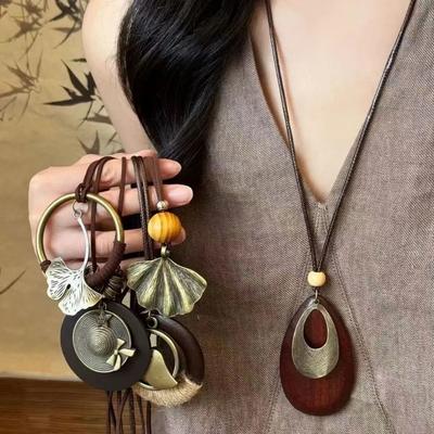 Wooden Pendant Necklace