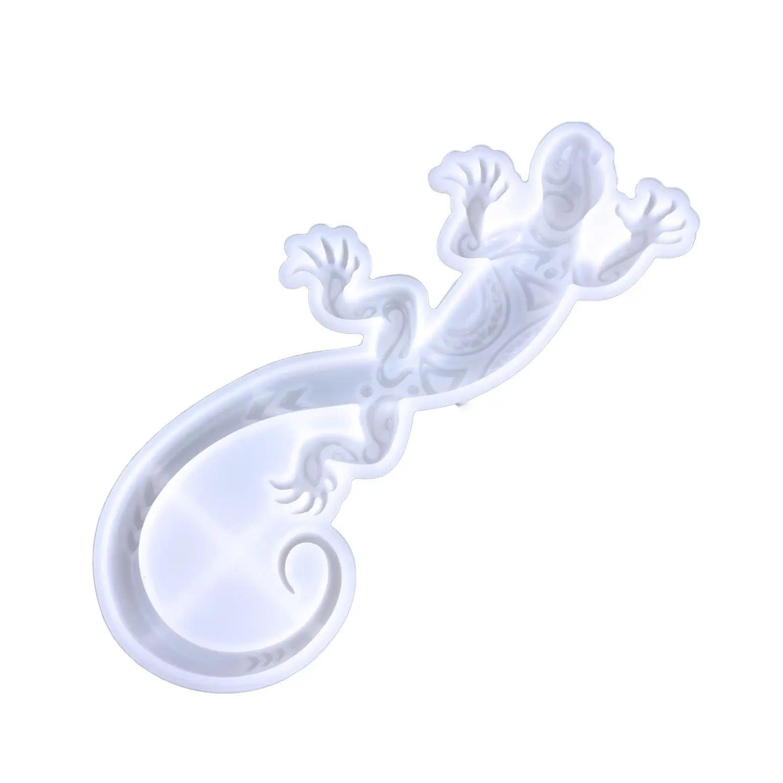 Большая Силиконовая Форма Геккона DIY Настенное Украшение Подвеска Кристальная Эпоксидная Смола Формы Литьевая Форма Смола Подвесное Украшение Форма белый