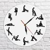 Round Wall Clock Funny Effect Sex Position Watch Bedroom Decor