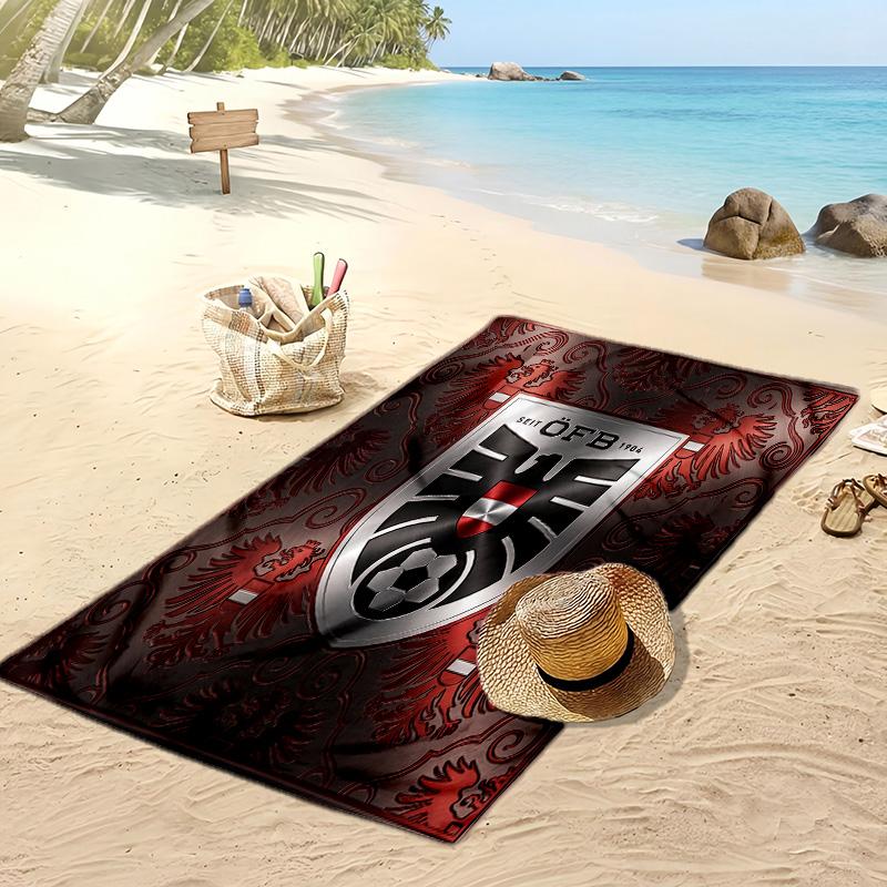 Österreich Fußball Druck Strandtuch Schnelltrocknend Super Saugfähig Weiches Badetuch zum Schwimmen Strand Reisen Fan Souvenir Geschenk