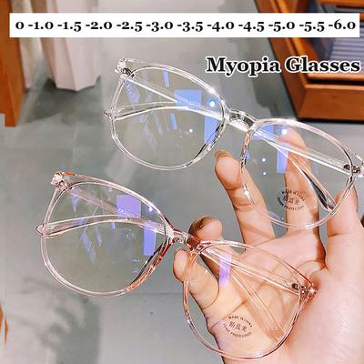 Occhiali miopia rotondi vintage Occhiali miopi leggeri anti-blu Donna Uomo Meno occhiali da vista