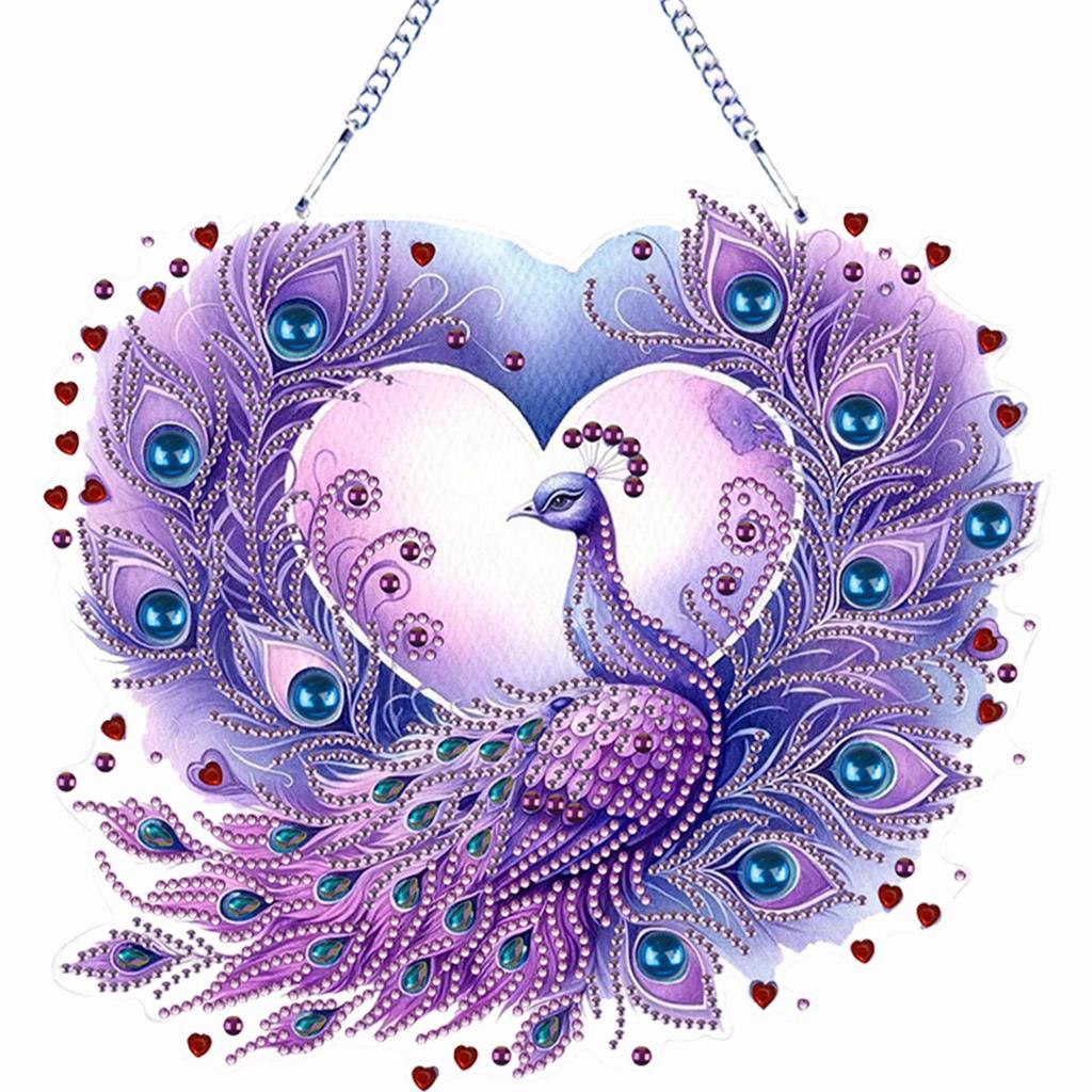 Diamond Art Window Pendants Double Sided Special Shaped Cute Animal Rhinestone 5D DIY Diamond Art Hanging Decor for Adults
