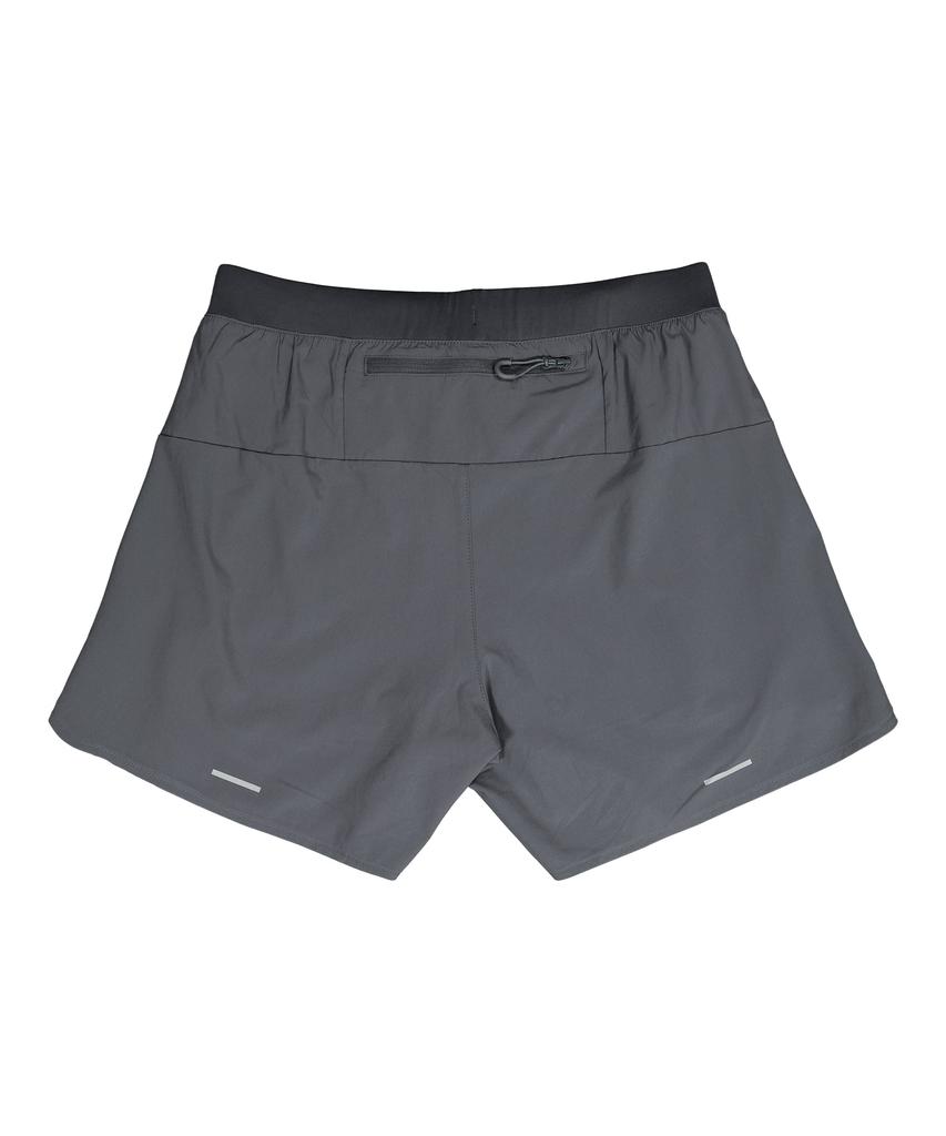 Leijibi Sprinter Reflective Shorts 5-Inch 2-In-1 Running Shorts W Charcoal