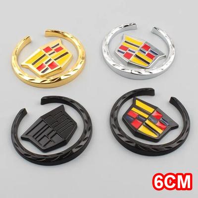 6CM Alloy Car Window Side Emblem Sticker Rear Trunk Badge for ATS BLS CT6 CTS EXT SLR STS XLR XT4 XTS Escalade Deville