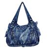 Bags Women'S Bags One Shoulder Oblique Span Handbags Large Capacity Casual Diamond-Encrusted Denim Bags