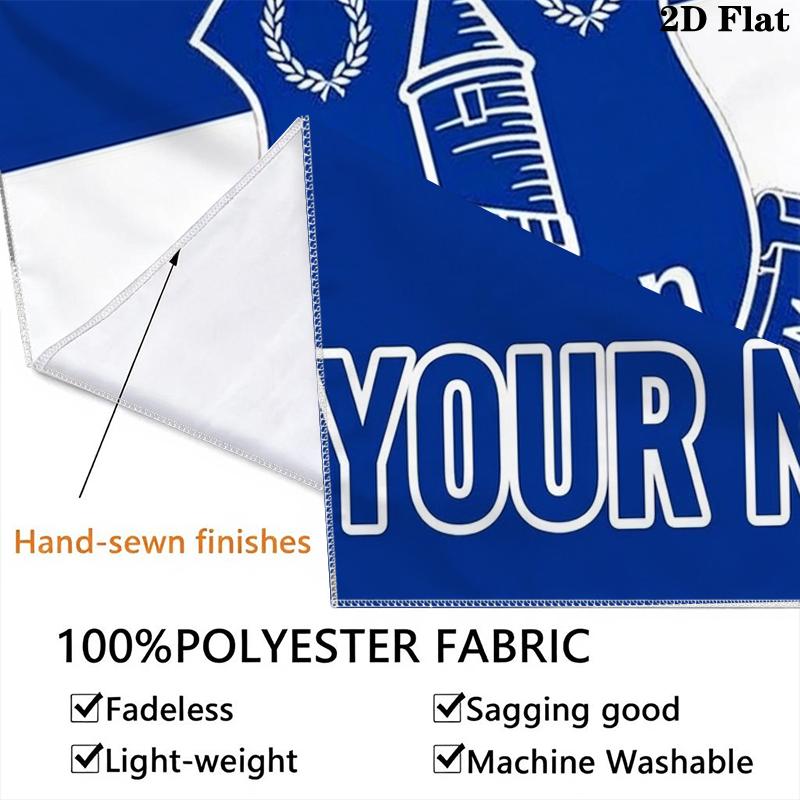 Custom Name Everton FC Wall Tapestry Aesthetic Wall Hanging Printed Fabric Blanket Decorative Tapestries for Bedroom Living Room Home Decor