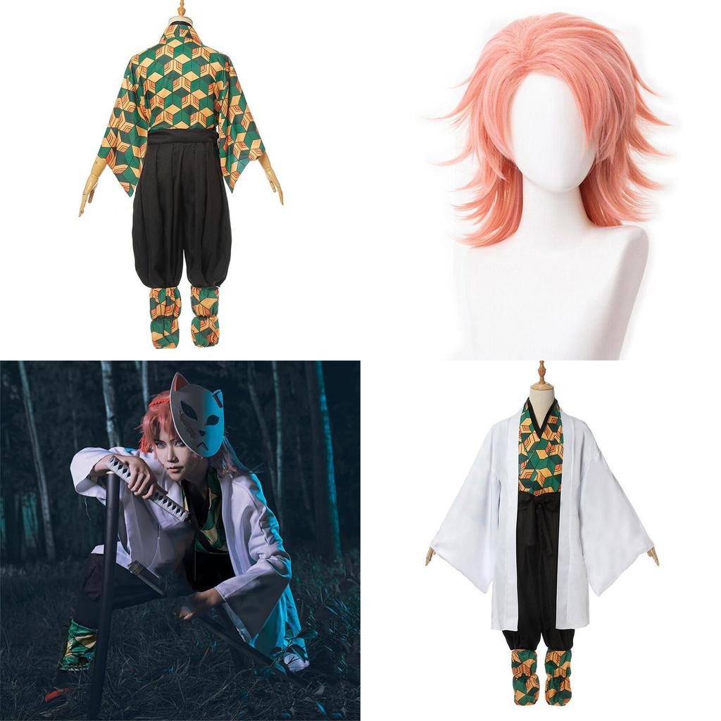 Demon Slayer Kimetsu No Yaiba Sabito Cosplay Costume Exquisite Kimono Cloak Set For Fans