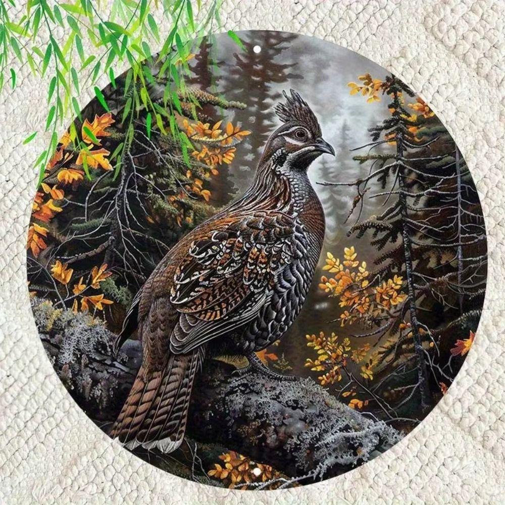 Tin Art Painting Metal Wall Decor 20x20cm Handmade Craft Home Decorative Plate