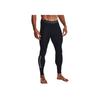 Under Armour Printed Letter Elastic Waist Fitness Leggings Men Leggings Black 1370663-001