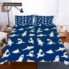 3D Digital Shark Duvet Cover Set With Pillowcase Bedding Set Single Double Twin Full Queen King Size Bed Set For Bedroom Decor