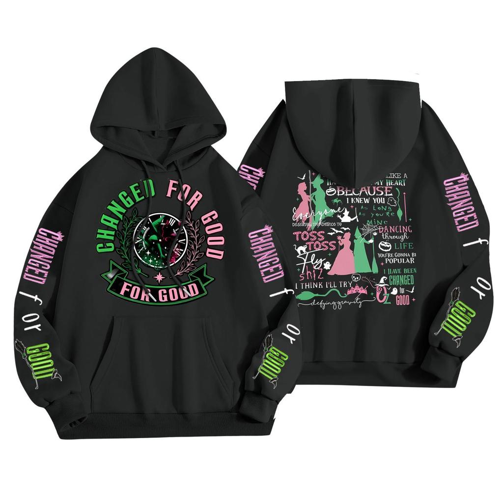 Women's Fashionable Casual Hooded Long Sleeved Printed Sweatshirt