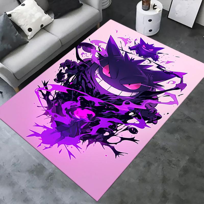 1ks Duchový Pokémon, Gengarova evoluce, Fialový duch Kancelářský koberec Měkký polyester Vstupní koberec Omyvatelný