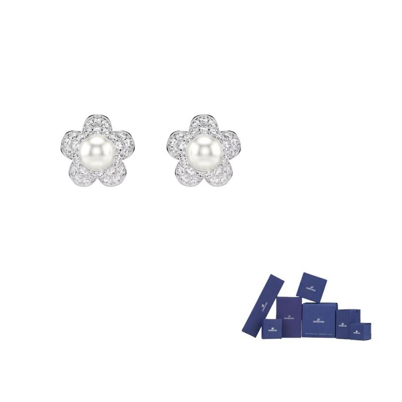 Swarovski Ariana Grande Exquisite Floral Design Crystal Earrings Women earrings White 5756098