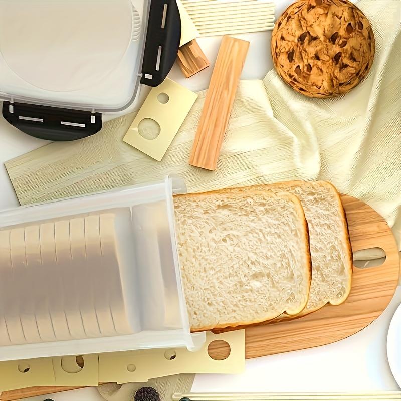 1pc Airtight Bread Box with Lid – Clear Plastic Food Storage Container with Inner Compartments, Reusable Rectangular Bread Keeper for Freshness