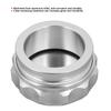 Fuel Water Tank Filler Neck Cap Kit 1.9in Inner Diameter Aluminum Universal for CarSilver