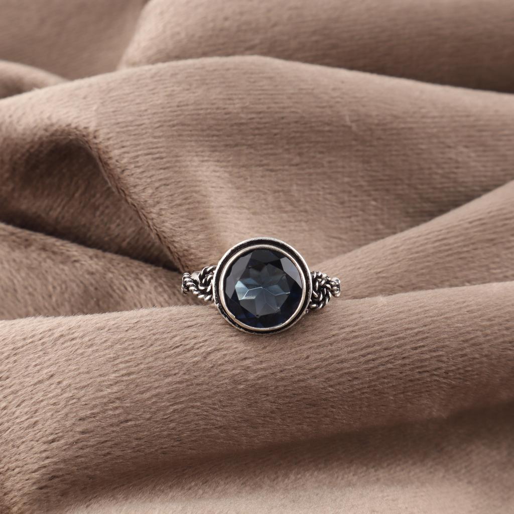 London Blue Topaz 925 Solid Sterling Silver Ring, Handmade Gemstone Ring Jewelry, Gifts For Wife Brand New Ring