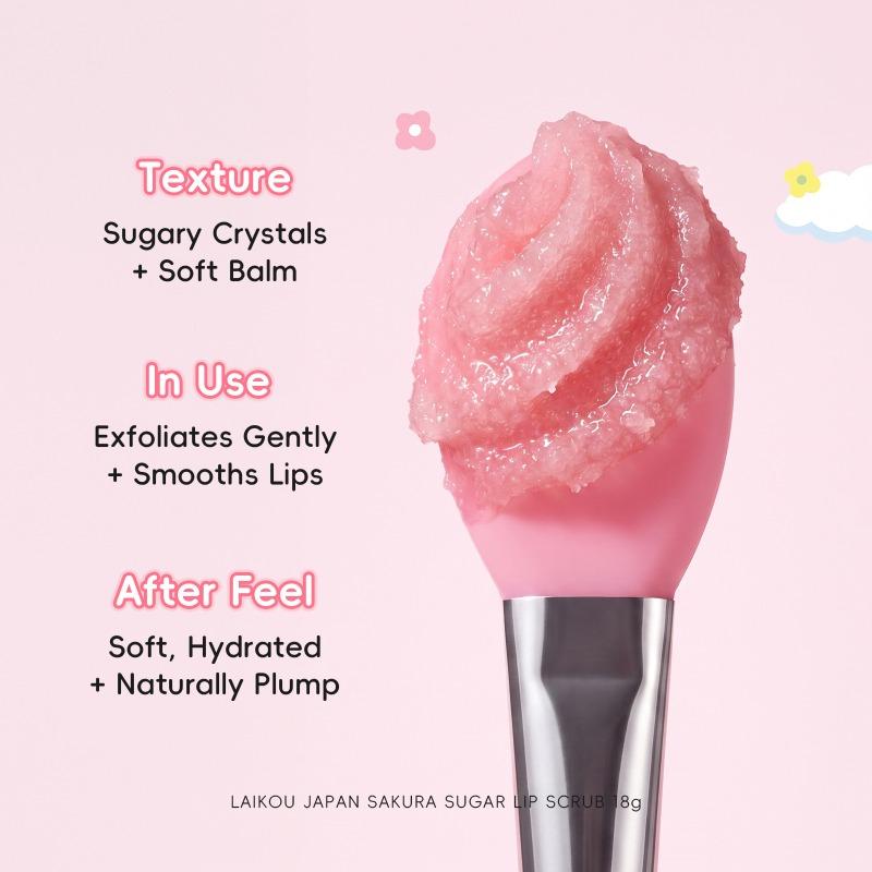 Japan Sakura Sugar Lip Scrub 18g for Daily Preparation Before Applying Lipstick