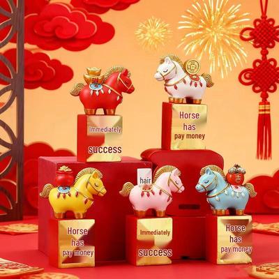 Γκουοτσάο Έτος του Αλόγου Διακοσμητικό Επιφάνειας Εργασίας: Μασκότ Γραφείου Ζώδιο Άλογο & Δημιουργικό Δώρο Πρωτοχρονιάς