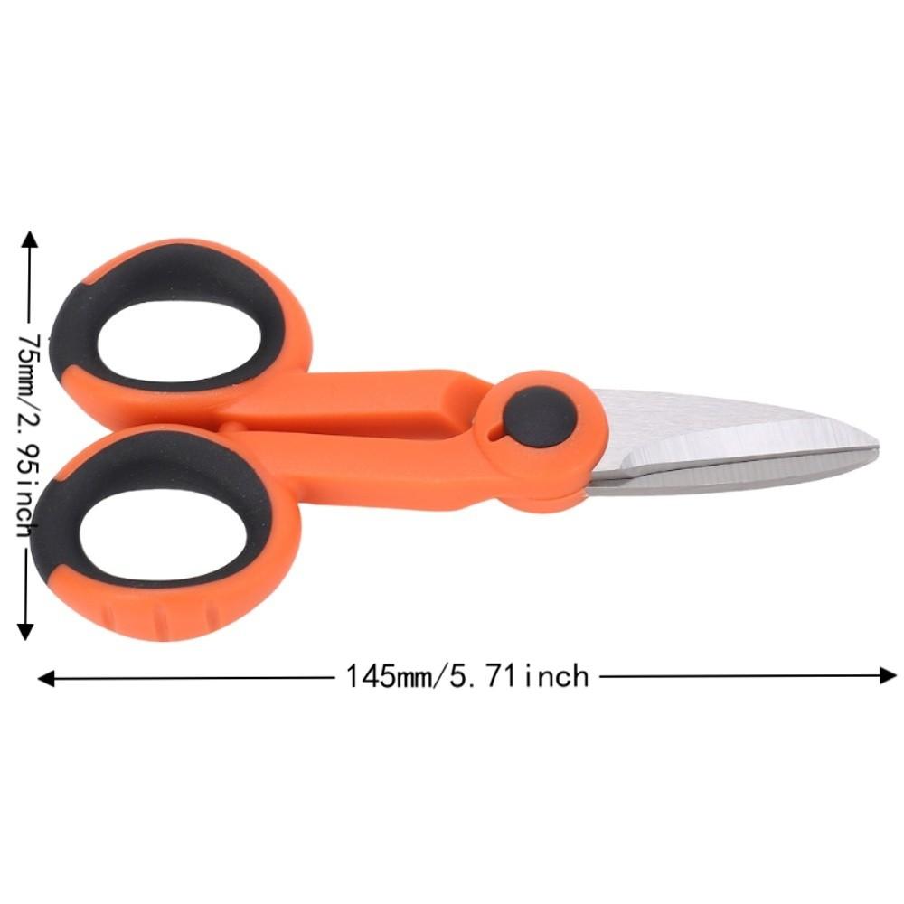 Heavy Duty Electrician Scissors Ergonomic Handle Precision Cutting Kevlar Shears Fiber Optic Scissors For Insulation