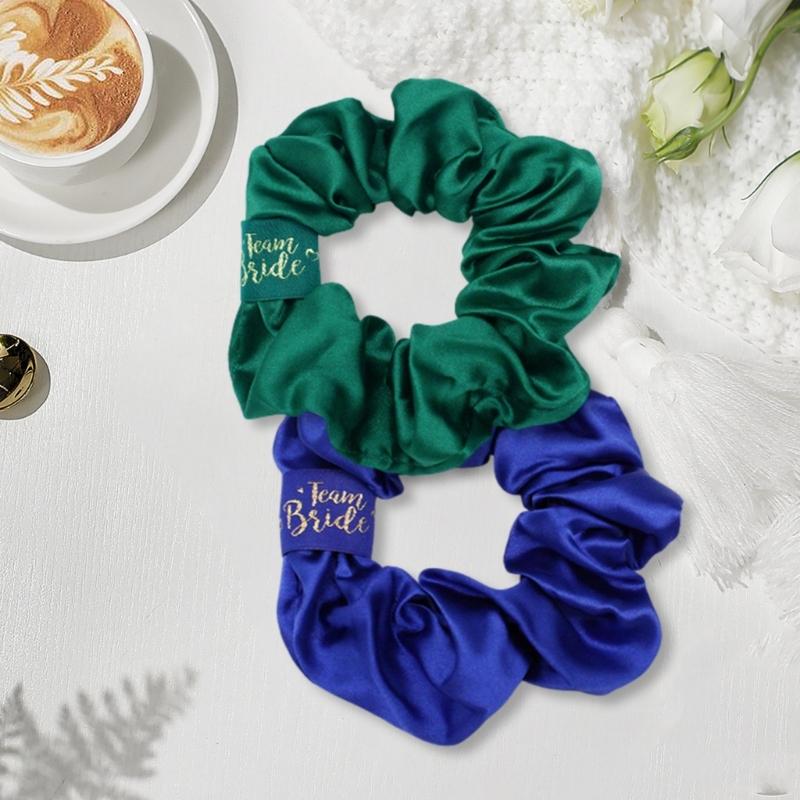 Bridesmaid Hair Tie Hair Scrunchies Ponytail Holder Wedding Party Accessories Bridesmaid Scrunchies Proms Gifts