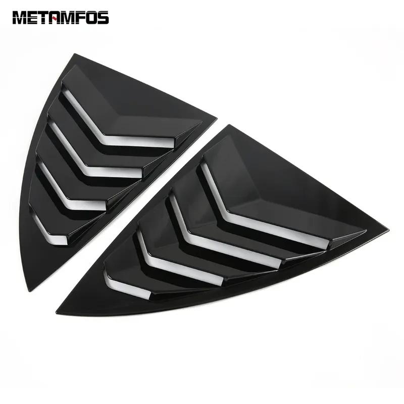 Rear Window Louver Shutter Spoiler For Tesla Model Y - 2024 2025 Carbon Fiber Side Vent Cover Trim Exterior Accessories