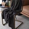 Waffle Pattern Nap Blanket Handmade Sofa Blanket Fashion Nordic Knitted Blanket  Air Condition