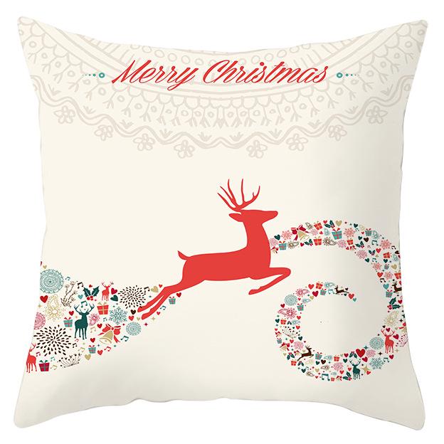 Рождественский лось снежинка персиковая кожа флис наволочка праздничный домашний декор автомобильная диванная наволочка