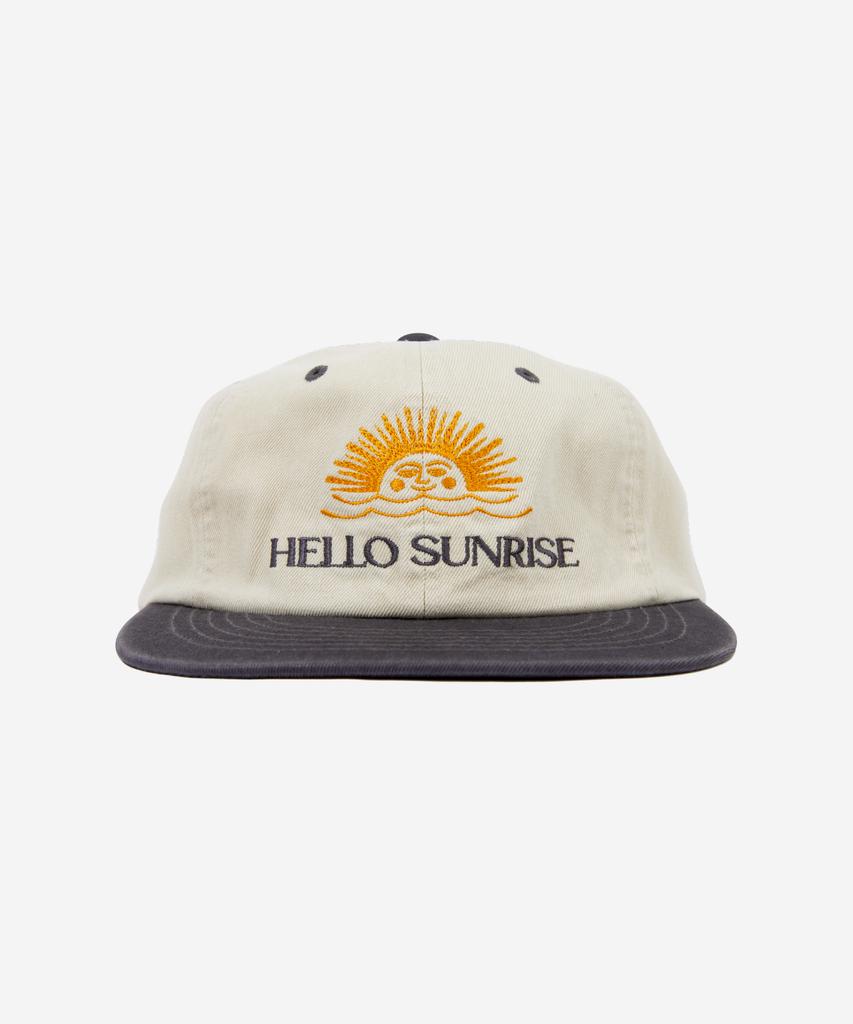 HELLO SUNRISE Two Tone Washed Og Logo 6Panel Cap_Oatmeal Beige & Charcoal
