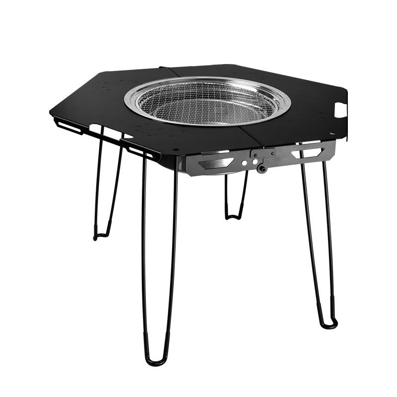 Foldable Aluminum Alloy Outdoor Tea Stove Table Set