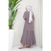 Women's Black Sandy Front Stone Embroidered Blouse Skirt Pleated Double Hijab Skirt Set