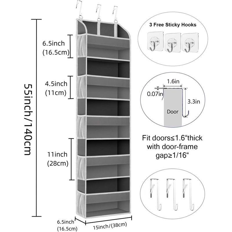 Wall-Mountable Hanging Storage Bag with Mesh Pockets for Dorms and Homes