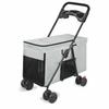 Lightweight Pet Stroller Dog Cat Carrier Foldable Travel Cart with Storage Basket for Small Pets Outdoor Walking Shopping Cart